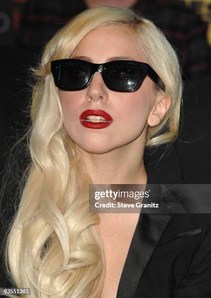 Lady Gaga appears at In-Store Appearance at Best Buy on November 23, 2009 in Los Angeles, California.