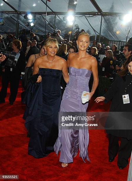 Charlize Theron and mother