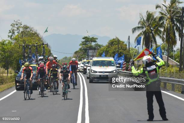 The breakaway with a future stage winner during the third stage, a 166km from Kota Bharu to Kuala Terengganu, of the 2018 Le Tour de Langkawi. On...