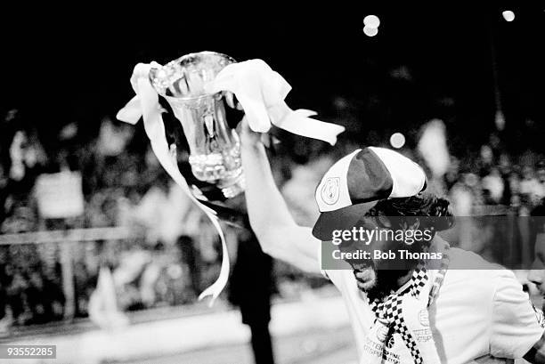 Ricardo Villa of Tottenham Hotspur celebrates with the trophy after the Tottenham Hotspur v Manchester City FA Cup Final Replay held at Wembley...