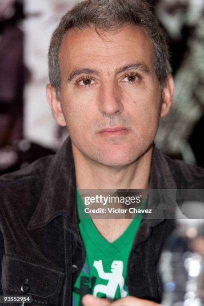 Mario Siperman of Los Fabulosos Cadillacs attends the launch of their new album "El Arte De La Elegancia" at Hotel Presidente Intercontinental on...