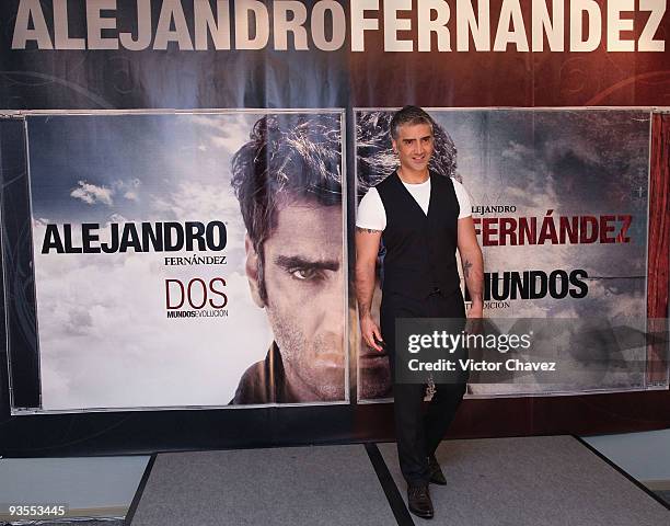 Singer Alejandro Fernandez launches his new album "Dos Mundos Evolucion & Dos Mundos Tradicion" at The St. Regis on December 1, 2009 in Mexico City,...