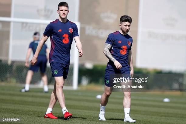 Sean Maguire of Ireland national football team attends a training session ahead of Friendly Football match between Turkey and Ireland at Belek...