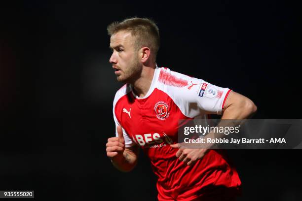 Paddy Madden of Fleetwood Town during the Sky Bet League One match between Rochdale and Fleetwood Town at Spotland Stadium on March 20, 2018 in...