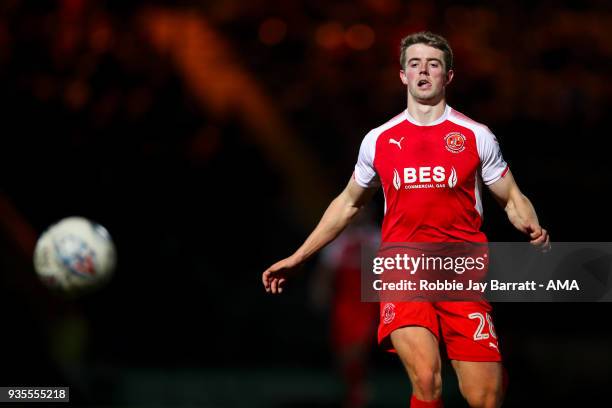 Jack Sowerby of Fleetwood Town during the Sky Bet League One match between Rochdale and Fleetwood Town at Spotland Stadium on March 20, 2018 in...