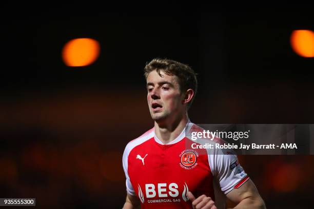 Jack Sowerby of Fleetwood Town during the Sky Bet League One match between Rochdale and Fleetwood Town at Spotland Stadium on March 20, 2018 in...