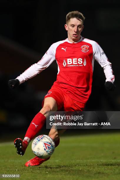 Ashley Hunter of Fleetwood Town during the Sky Bet League One match between Rochdale and Fleetwood Town at Spotland Stadium on March 20, 2018 in...