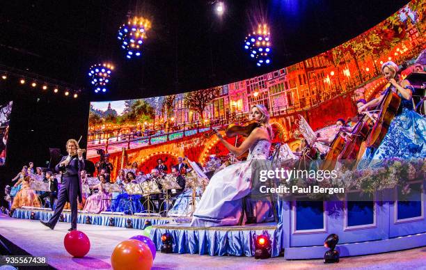 Dutch violinist and conductor Andre Rieu performs at Ziggo Dome, Amsterdam, Netherlands, 6th January 2018.