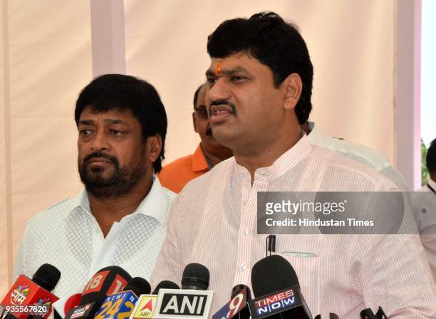 Dhananjay Munde during the budget session at Vidhan Bhavan, on March 20, 2018 in Mumbai, India.