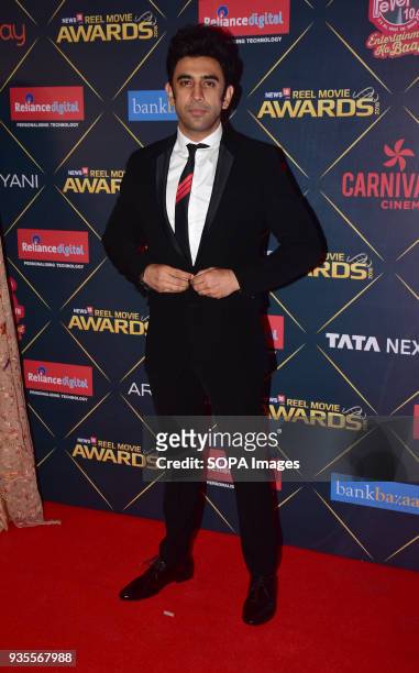 Indian film actor Amit Sadh attend the Red carpet event of 'News18 REEL Movie Awards' at hotel Taj Lands End, Bandra in Mumbai.