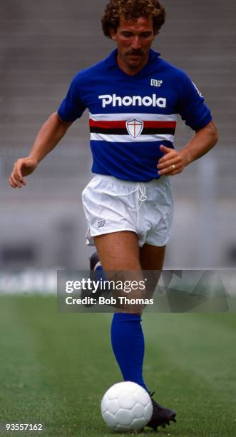 Graeme Souness of Sampdoria FC at the Luigi Ferraris Stadium in Genoa, July 1984. .