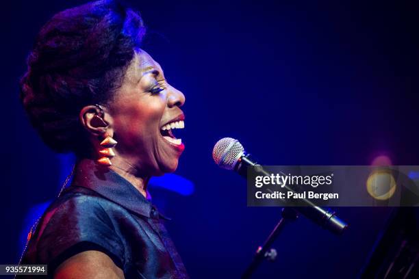 American jazz and soul singer Oleta Adams performs at Amphion Schouwburg, Doetinchem, Netherlands, 6th December 2017.