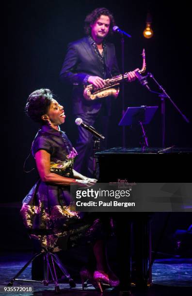 American jazz and soul singer Oleta Adams performs at Amphion Schouwburg, Doetinchem, Netherlands, 6th December 2017.