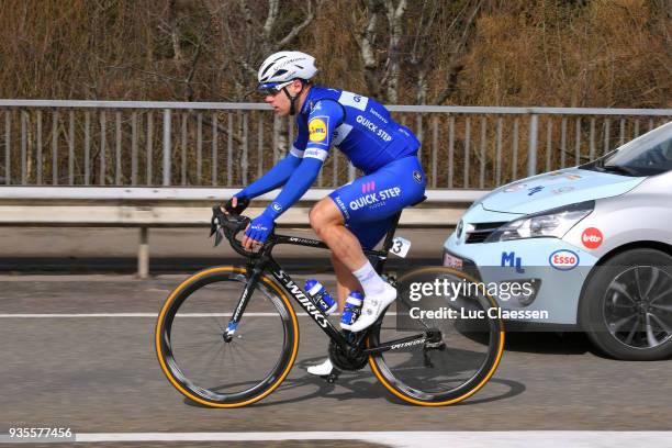 Fabio Jakobsen of The Netherlands and Team Quick-Step Floors / Car / during the 42nd 3 Days De Panne 2018 a 202,4km race from Brugge to De Panne on...