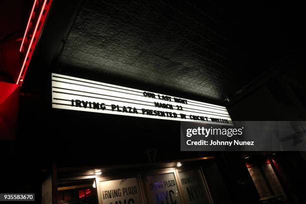 View of the marquee at Irving Plaza on March 20, 2018 in New York City.