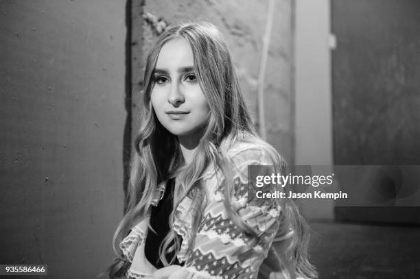 Singer Marta Olejarz is seen backstage at 12th & Porter on March 20, 2018 in Nashville, Tennessee.