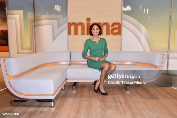 Jana Pareigis during the ZDF Mittagsmagazin photo call on March 21, 2018 in Berlin, Germany.