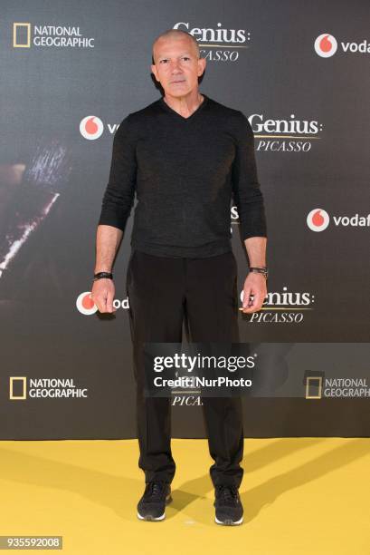 Antonio Banderas attends the 'Genius: Picasso' serie photocall at Westin Palace hotel in Madrid on March 21, 2018