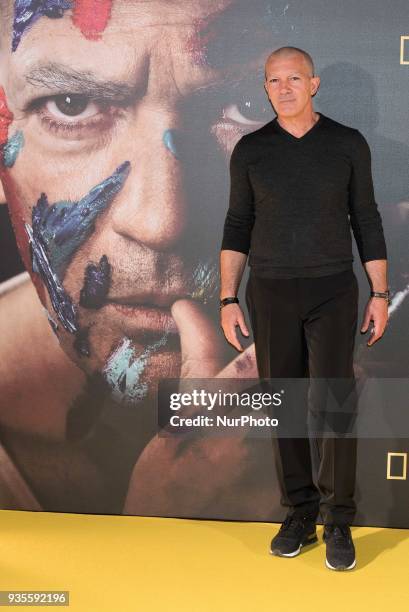 Antonio Banderas attends the 'Genius: Picasso' serie photocall at Westin Palace hotel in Madrid on March 21, 2018