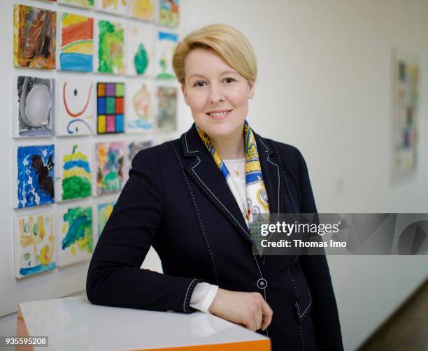 Berlin, Germany BERLIN, GERMANY German Family Minister Franziska Giffey poses for a photo on March 19, 2018 in Berlin, Germany. On March 19, 2018 in...