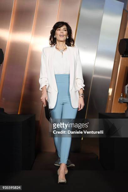 Giorgia Surina attends Bvlgari Press Conference At Baselworld 2018 on March 21, 2018 in Basel, Switzerland.