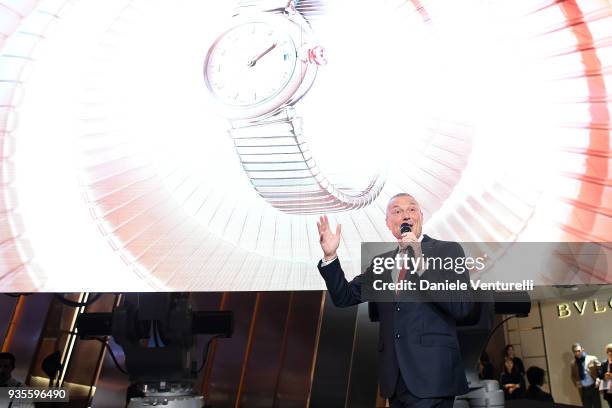 Of Bvlgari Jean-Christophe Babin attends Bvlgari Press Conference At Baselworld 2018 on March 21, 2018 in Basel, Switzerland.