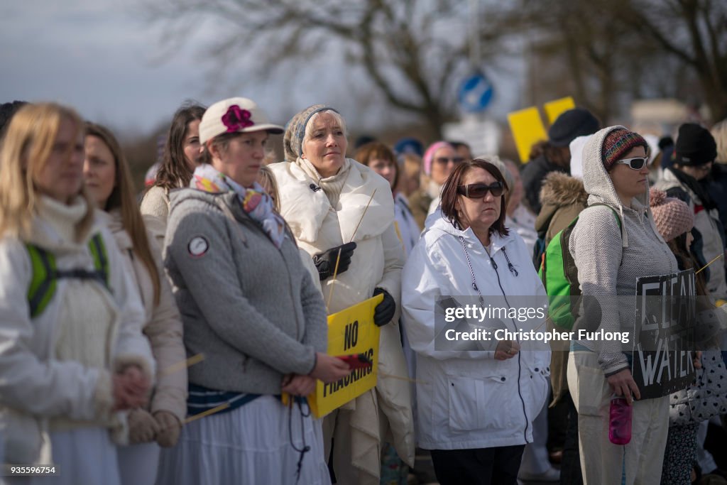 Anti-Fracking Demonstrators March In Blackpool