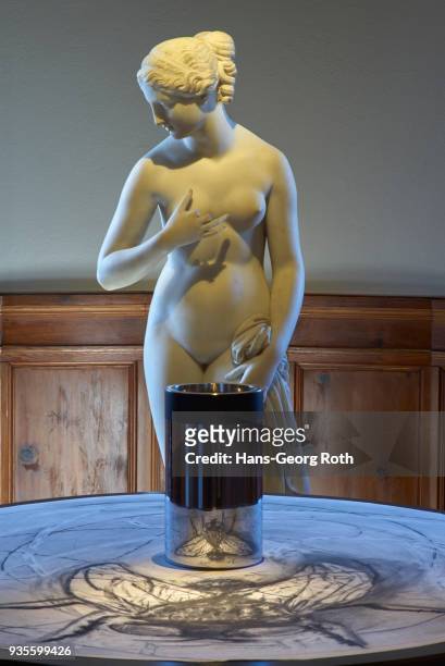 The art work 'Zeichnung für What Will Come , 2007 infront of the art work L Bartolini, Venus, about 1816' is displayed during the 'William Kentridge...