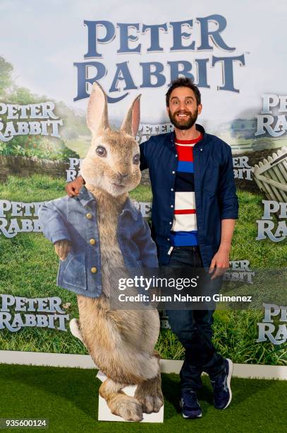 Dani Rovira attends 'Peter Rabbit' photocall on March 21, 2018 in Madrid, Spain.