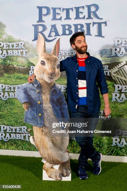 Dani Rovira attends 'Peter Rabbit' photocall on March 21, 2018 in Madrid, Spain.