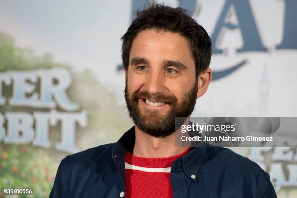 Dani Rovira attends 'Peter Rabbit' photocall on March 21, 2018 in Madrid, Spain.