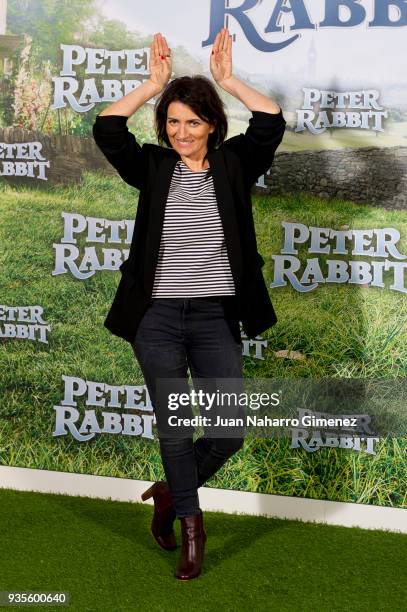 Silvia Abril attends 'Peter Rabbit' photocall on March 21, 2018 in Madrid, Spain.