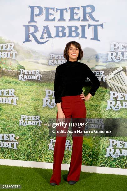 Belen Cuesta attends 'Peter Rabbit' photocall on March 21, 2018 in Madrid, Spain.