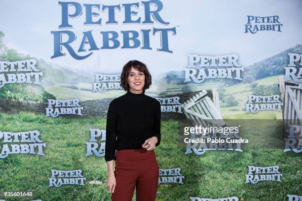 Spanish actress Belen Cuesta attends the Peter Rabbit photocall at Sony offices on March 21, 2018 in Madrid, Spain.
