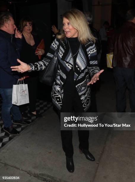 Mary Hart is seen on March 20, 2018 in Los Angeles, California.