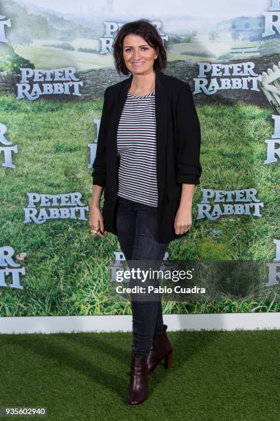 Spanish actress Silvia Abril attends the Peter Rabbit photocall at Sony offices on March 21, 2018 in Madrid, Spain.