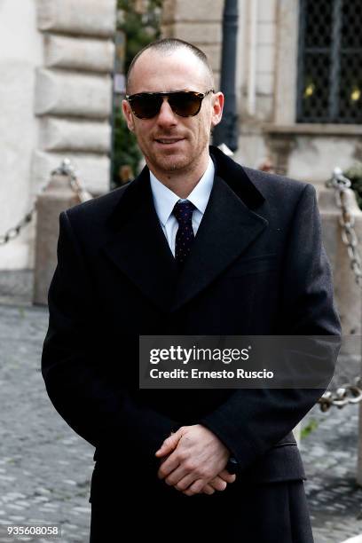 Elio Germano arrives for the David Di Donatello nominees presentation at Palazzo del Quirinale on March 21, 2018 in Rome, Italy.