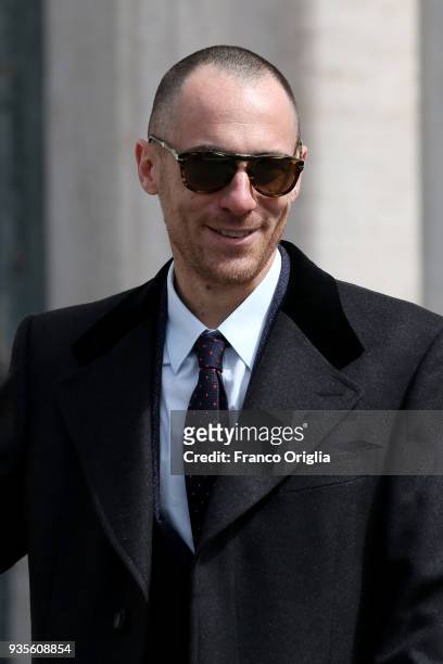 Elio Germano arrives for the David Di Donatello nominees presentation at Palazzo del Quirinale on March 21, 2018 in Rome, Italy.