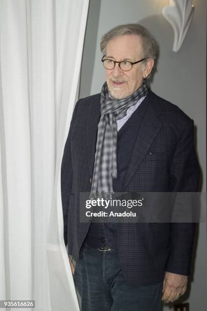 Director Steven Spielberg attends the photocall of the movie "Ready Player One" at Hotel De Russie in Rome, Italy on March 21, 2018.