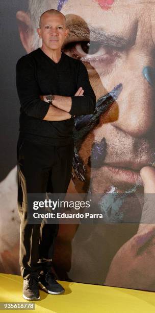 Actor Antonio Banderas attends the 'Genius Picasso' photocall at Palace hotel on March 21, 2018 in Madrid, Spain.