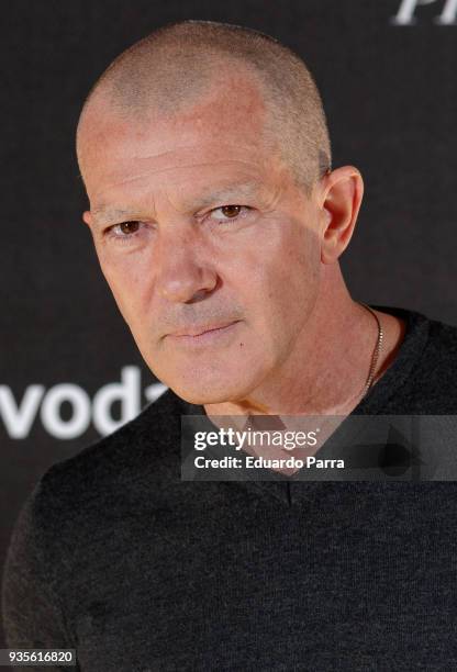 Actor Antonio Banderas attends the 'Genius Picasso' photocall at Palace hotel on March 21, 2018 in Madrid, Spain.