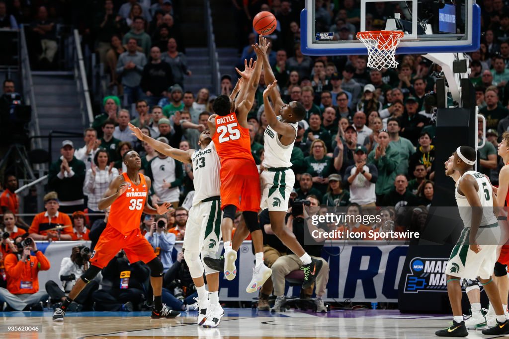 NCAA BASKETBALL: MAR 18 Div I Men's Championship - Second Round - Syracuse v Michigan State