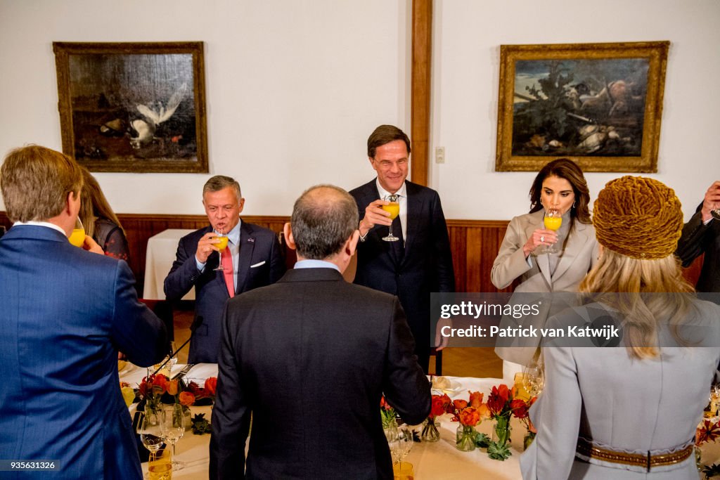 King Abdullah II Of Jordan And Queen Rania Of Jordan On Official Visit In The Hague : Day Two