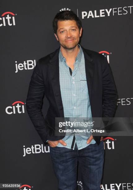 Actor Misha Collins attends The Paley Center For Media's 35th Annual PaleyFest Los Angeles - "Supernatural" held at Dolby Theatre on March 20, 2018...