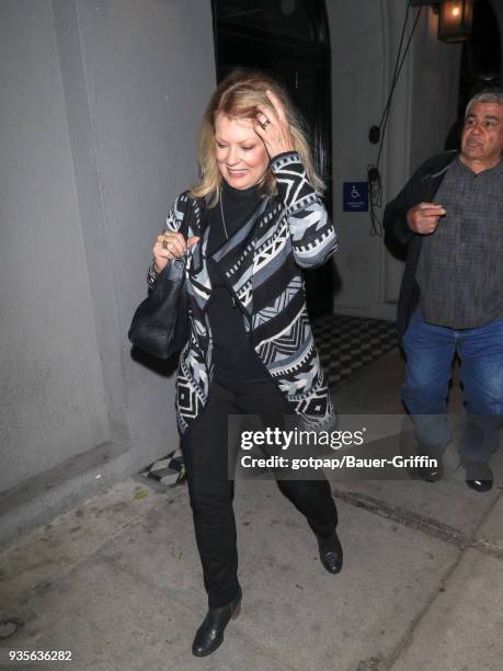Mary Hart is seen on March 20, 2018 in Los Angeles, California.
