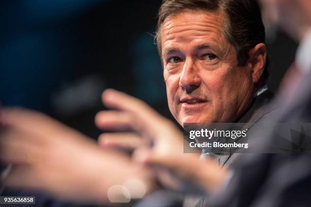 Jes Staley, chief executive officer of Barclays Plc, looks on while taking part in a panel discussion during the European Capital Markets at...