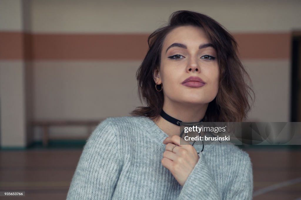 Portrait of a beautiful young girl