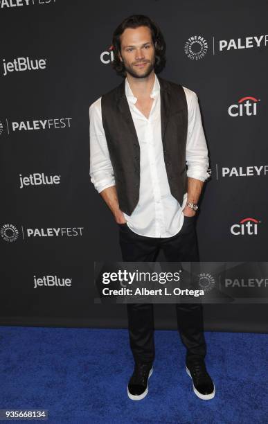 Actor Jared Padalecki attends The Paley Center For Media's 35th Annual PaleyFest Los Angeles - "Supernatural" held at Dolby Theatre on March 20, 2018...