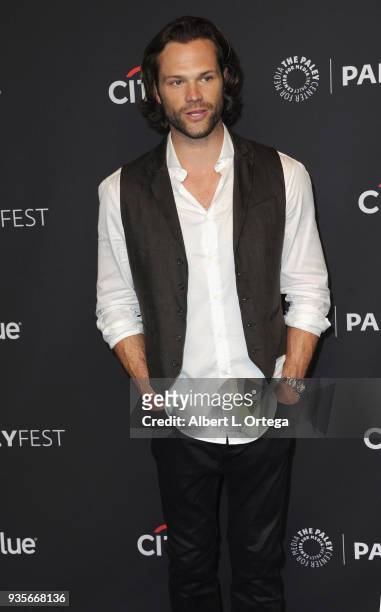 Actor Jared Padalecki attends The Paley Center For Media's 35th Annual PaleyFest Los Angeles - "Supernatural" held at Dolby Theatre on March 20, 2018...