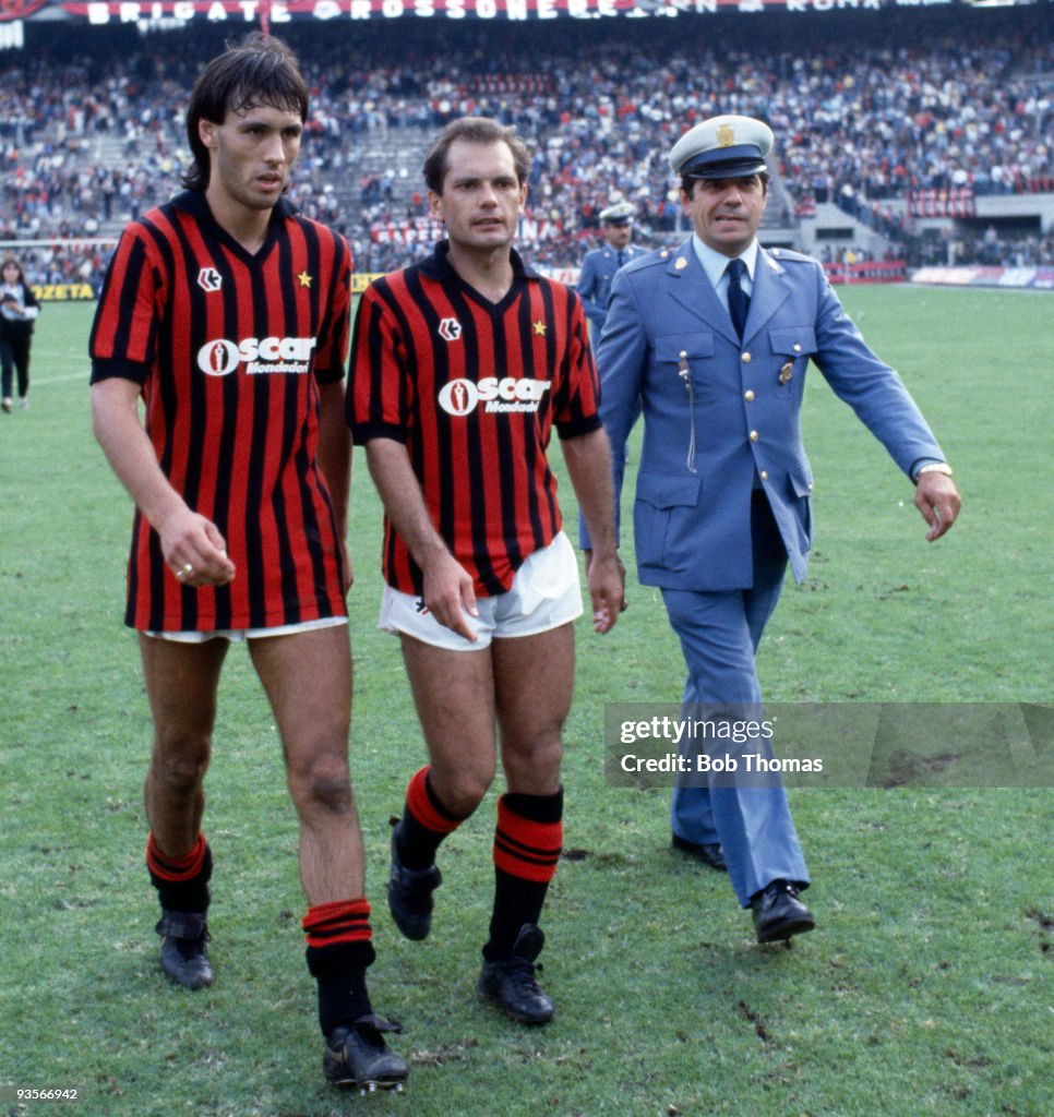 AC Milan V Udinese - Mark Hateley And Ray Wilkins
